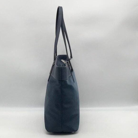 Michael Kors Navy Blue Nylon & Leather Winston Tote Bag - Picture 3 of 10
